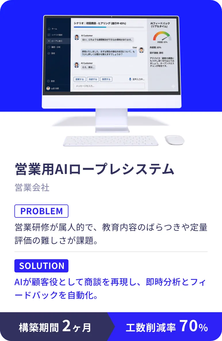 営業用AIロープレシステム